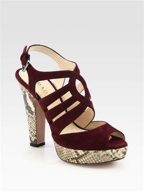 prada suede platform sandal|prada platform sandals sale.